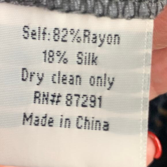 Johnny Was 4 Love & Liberty Velvet Kimono Size XS Blue oversized Embroidered - Picture 8 of 8